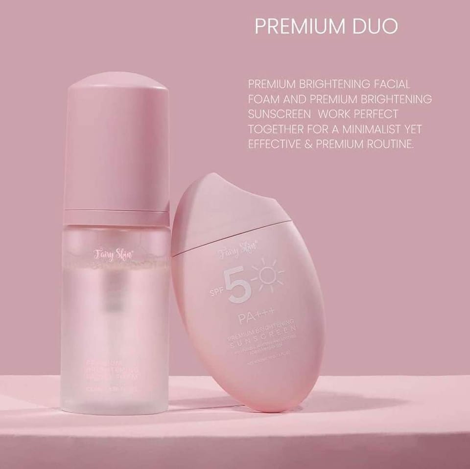 Fairy Skin Premium Duo Brightening Sunscreen and Foaming Wash