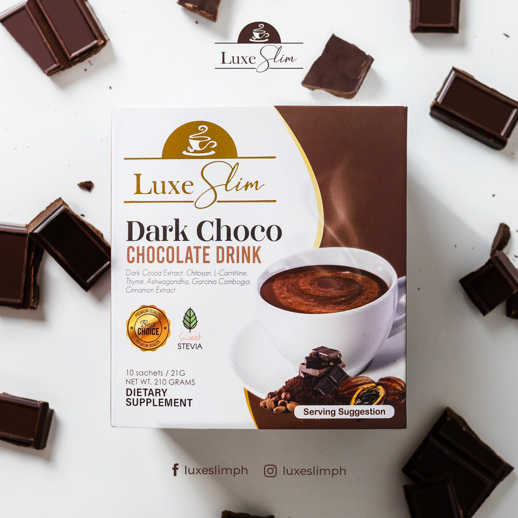 Luxe Slim Dark Choice Chocolate Drink 10 Sachets