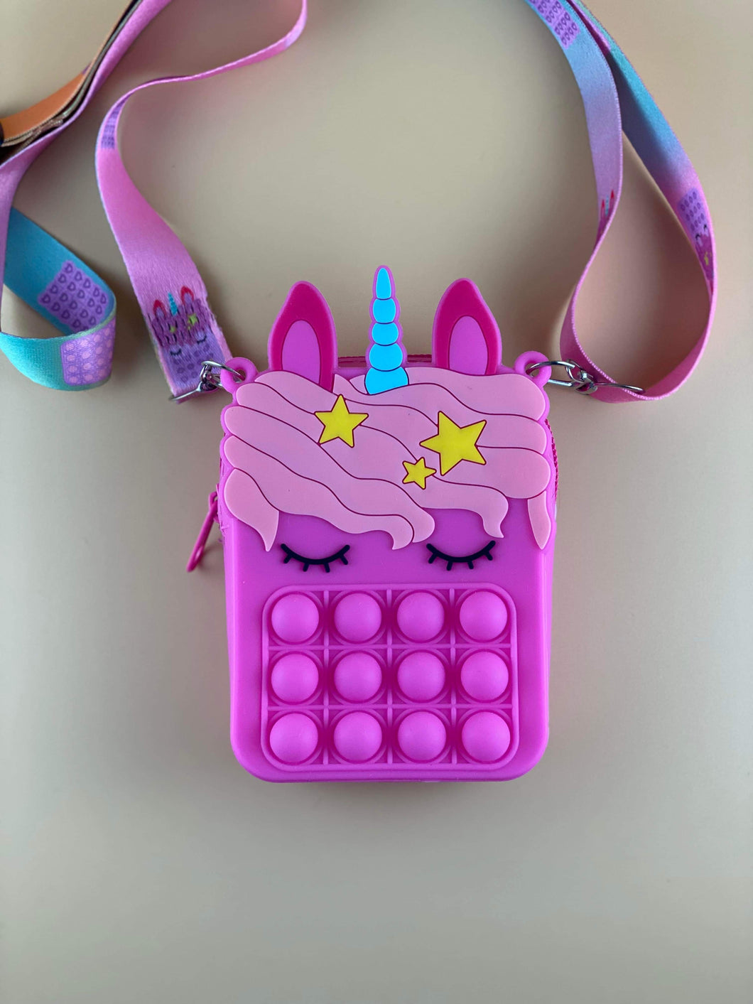 Pink Unicorn Fidget Mini Bag || Sling Bag with adjustable Strap