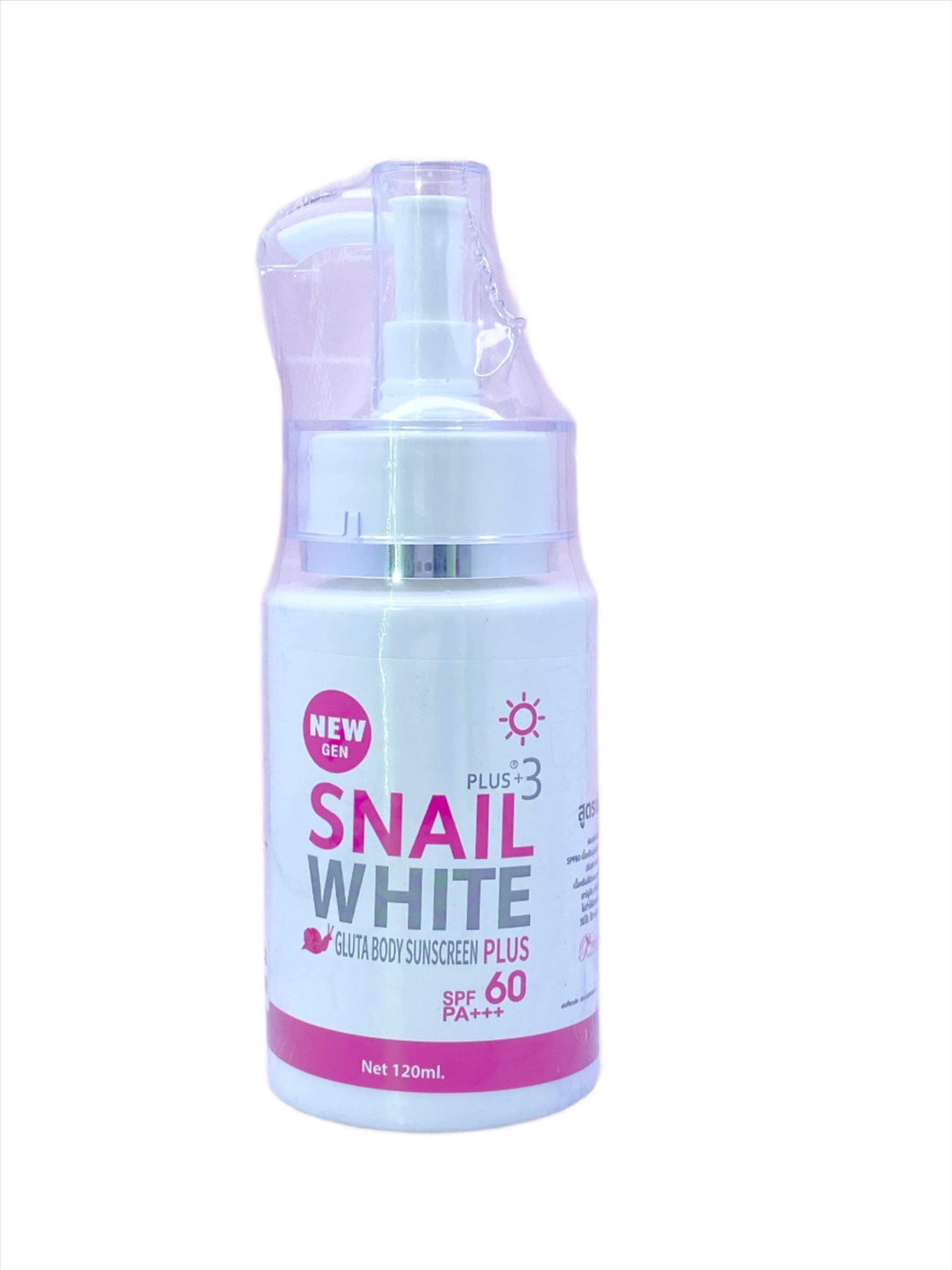 Snail White Gluta Body Sunscreen Plus SPF 60+++ 120ml Authentic Thailand