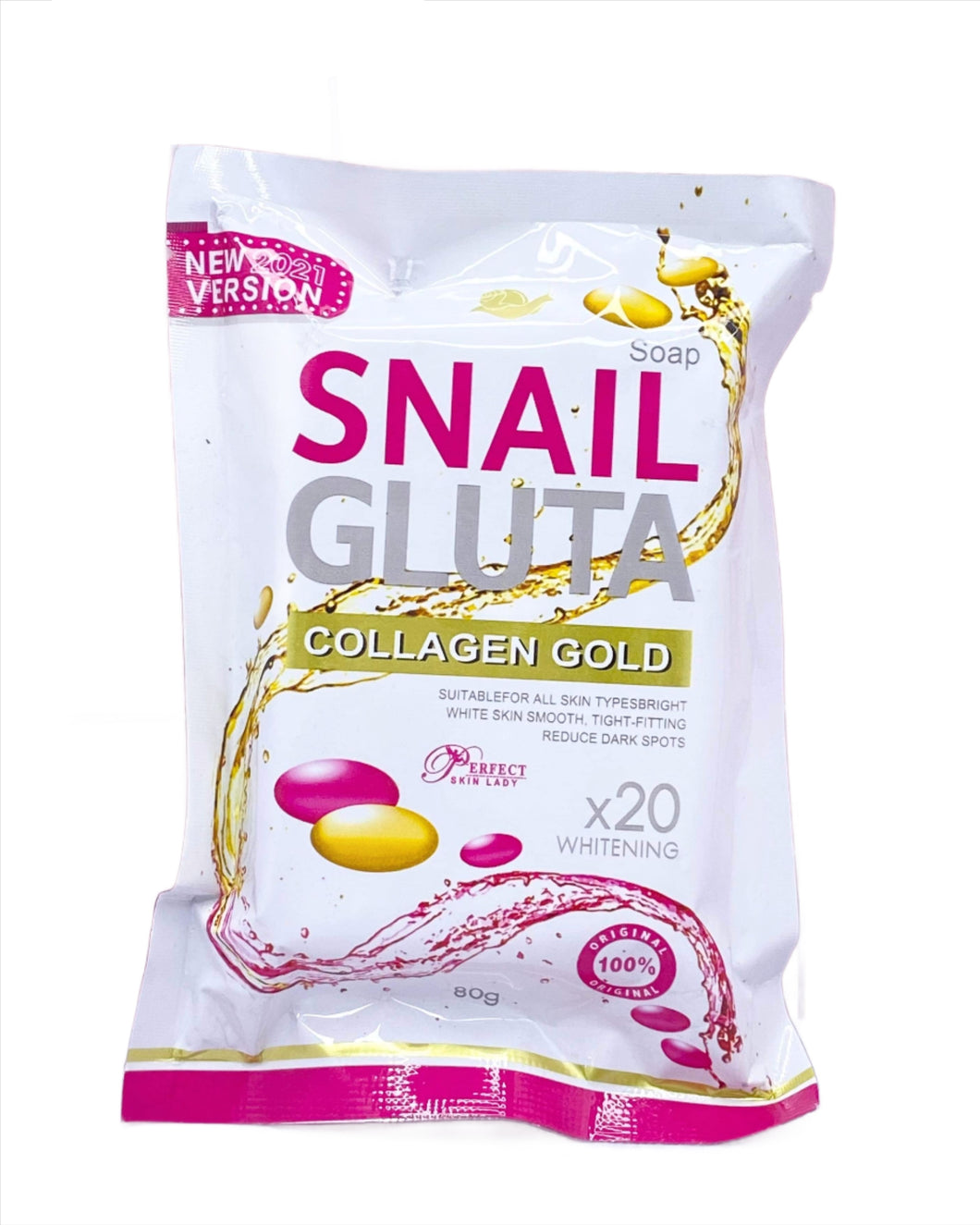 Snail GIuta Collagen Gold Whitening x20 (80g) Authentic Thailand